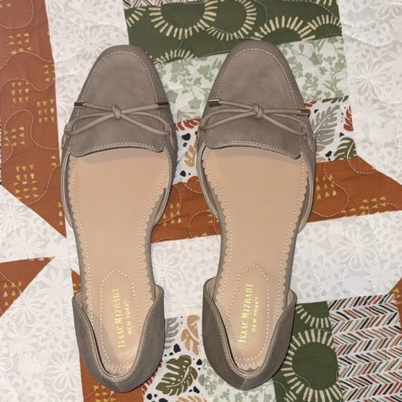 Isaac Mizrahi Shoes - Isaac Mizrahi Tan Flats Classic Suede Loafers
